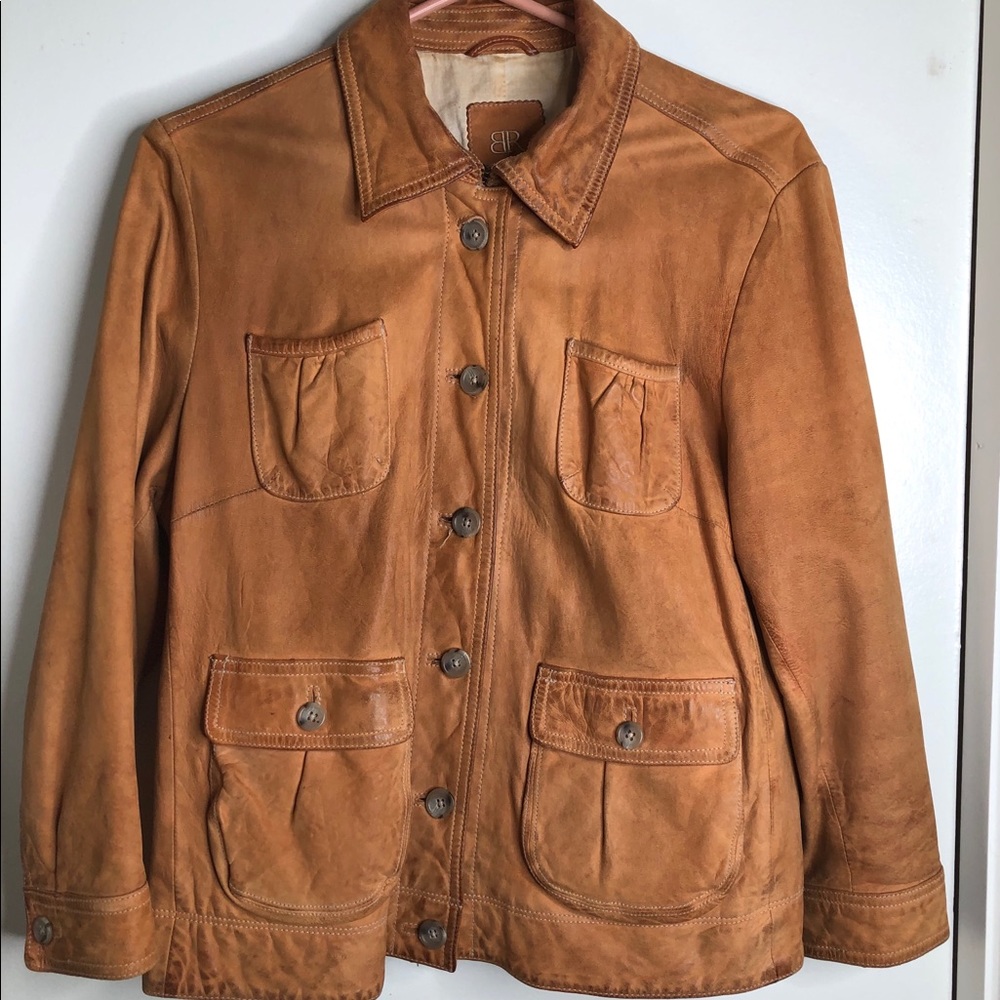 Banana Republic  leather bomber jacket XL